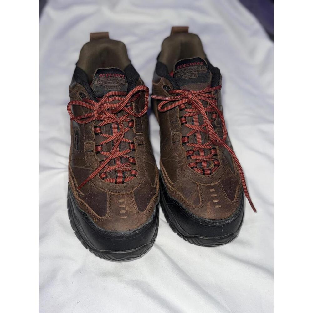 Skechers Work Shoes With Safety Toe And Slip Resistant Sole